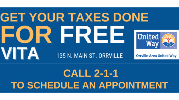 Get your Taxes done for Free - VITA - Call 2-1-1 to schedule an appointment.